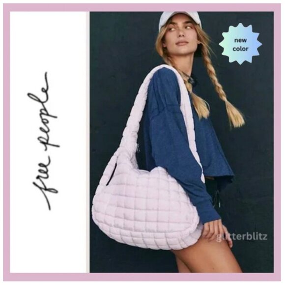 Free People Quilted Carryall ROSE WASH  - PINK VIOLET - NWT - Picture 1 of 10